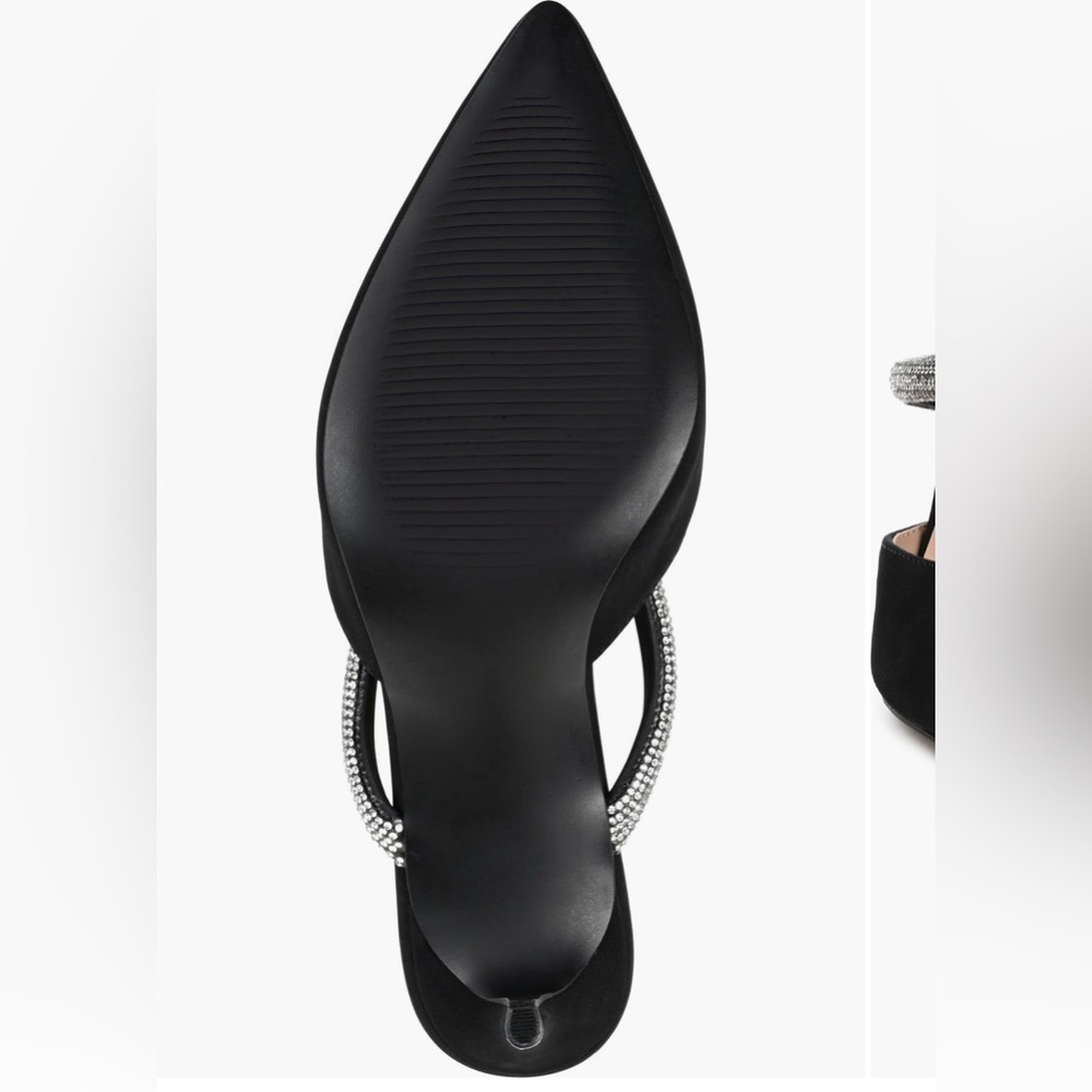 Never worn! 5.5 Black, rhinestones, Journee Collection, Lunna Mule Pump - Picture 7 of 16